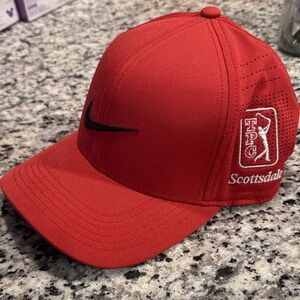 Nike Red Golf Cap with TPC Scottsdale Embroidery
